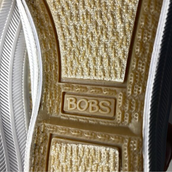 BOBS from Skechers Lil Bob’s Silver Sparkly Sequin Lace Up Sneakers Shoes - Picture 7 of 8